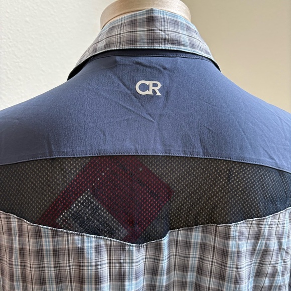 Club Ride New West Bike Jersey Cycling Mesh Zip Plaid Pearl Snap Button Mens XL - Picture 2 of 11